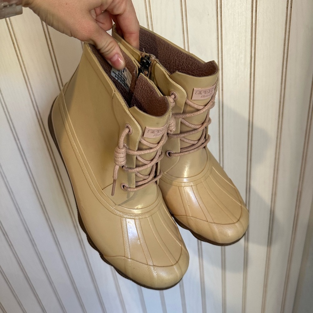Sperry Blush Rain Duck Boots